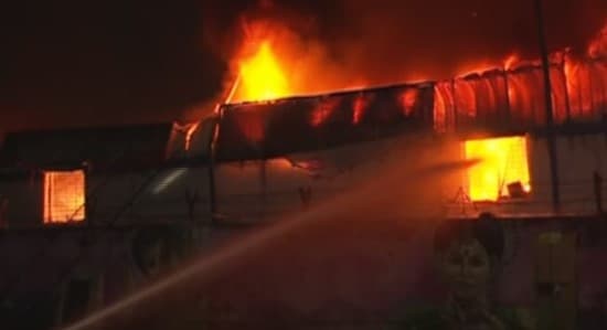 Massive Fire Engulfs Electronics Godown In Bhubaneswar