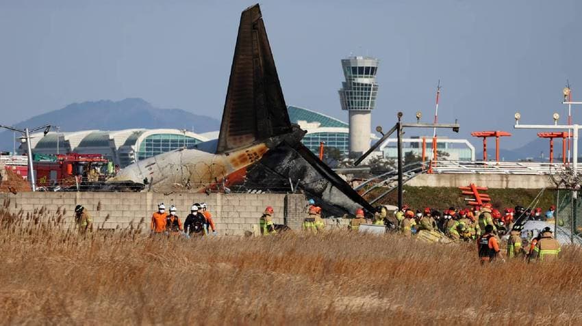 South Korea Plane Crash: 179 Dead, Two Rescued