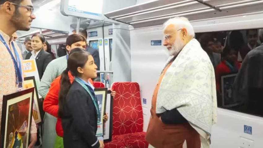 Delhi Gets Its First Namo Bharat Corridor, PM Modi Undertakes Train Ride