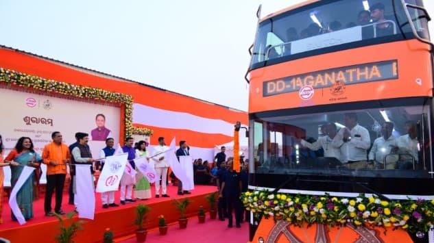 Odisha CM Mohan Majhi Launches Double-Decker Bus Services Ahead Of Pravasi Bharatiya Divas