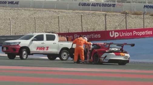 Ajith Kumar's Car Crashes During Practice Session; Actor Escapes Unscathed!