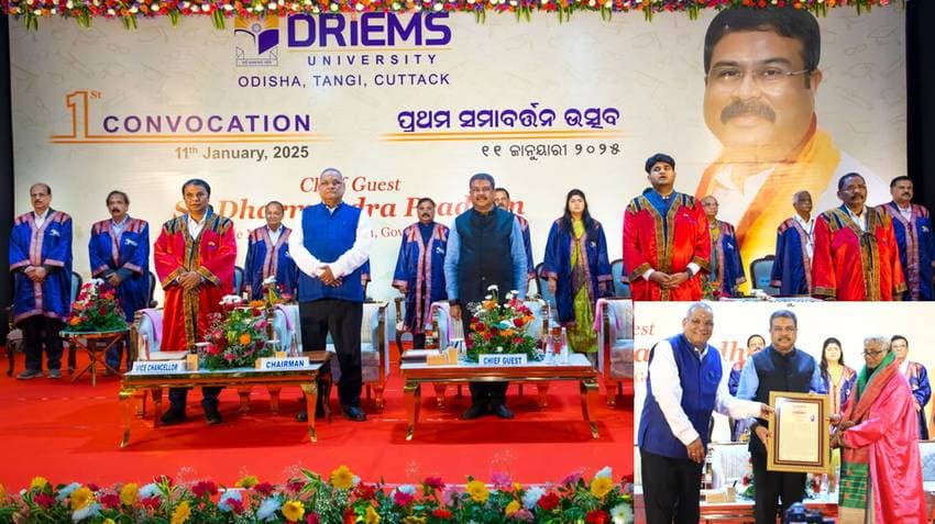 Union Education Minister Dharmendra Pradhan Attends DRIEMS University Convocation Ceremony