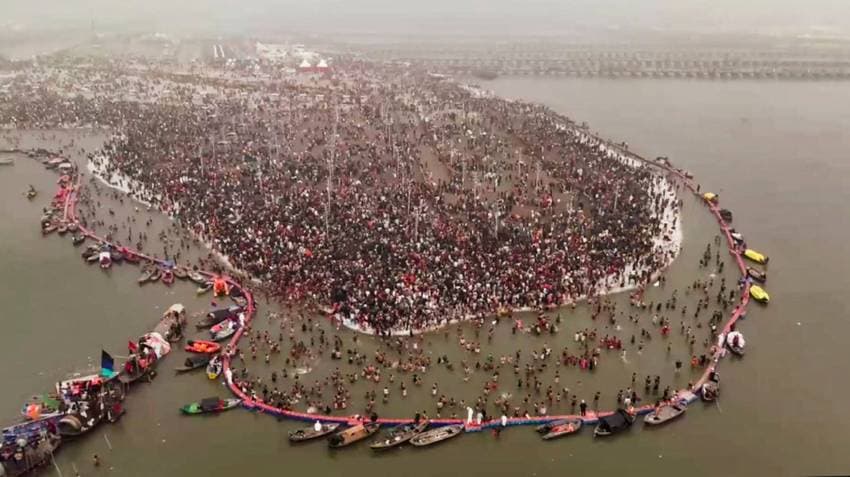 Maha Kumbh Witnesses Massive Turnout, Over 4.4 Million Devotees Take Holy Dip