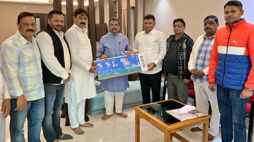 India vs England In Cuttack: Union Minister Dharmendra Pradhan Purchases Match Ticket
