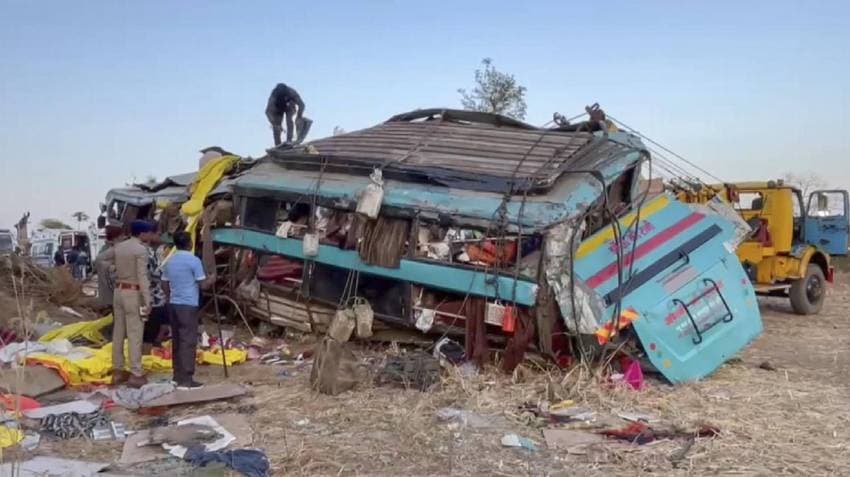 Five Pilgrims Killed, 17 Injured As Bus Falls Into Gorge In Gujarat