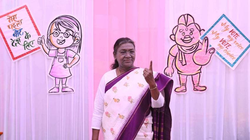 Delhi Decides Today: President Murmu, LG Saxena Cast Votes As Capital Goes To Polls