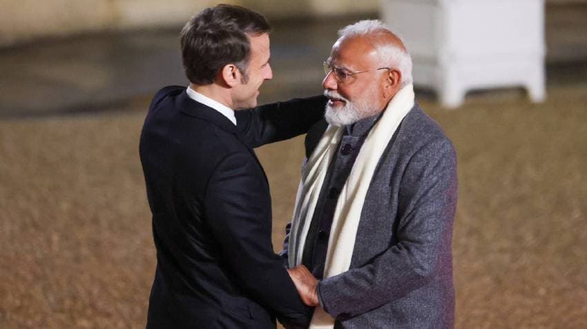 PM Modi Meets 'Friend' French President Emmanuel Macron In Paris