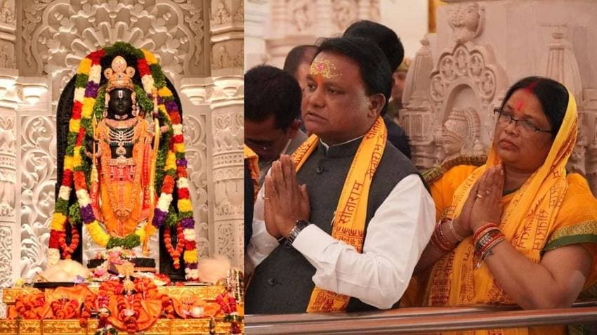 CM Majhi Visits Ayodhya, Seeks Blessings For Odisha's Prosperity