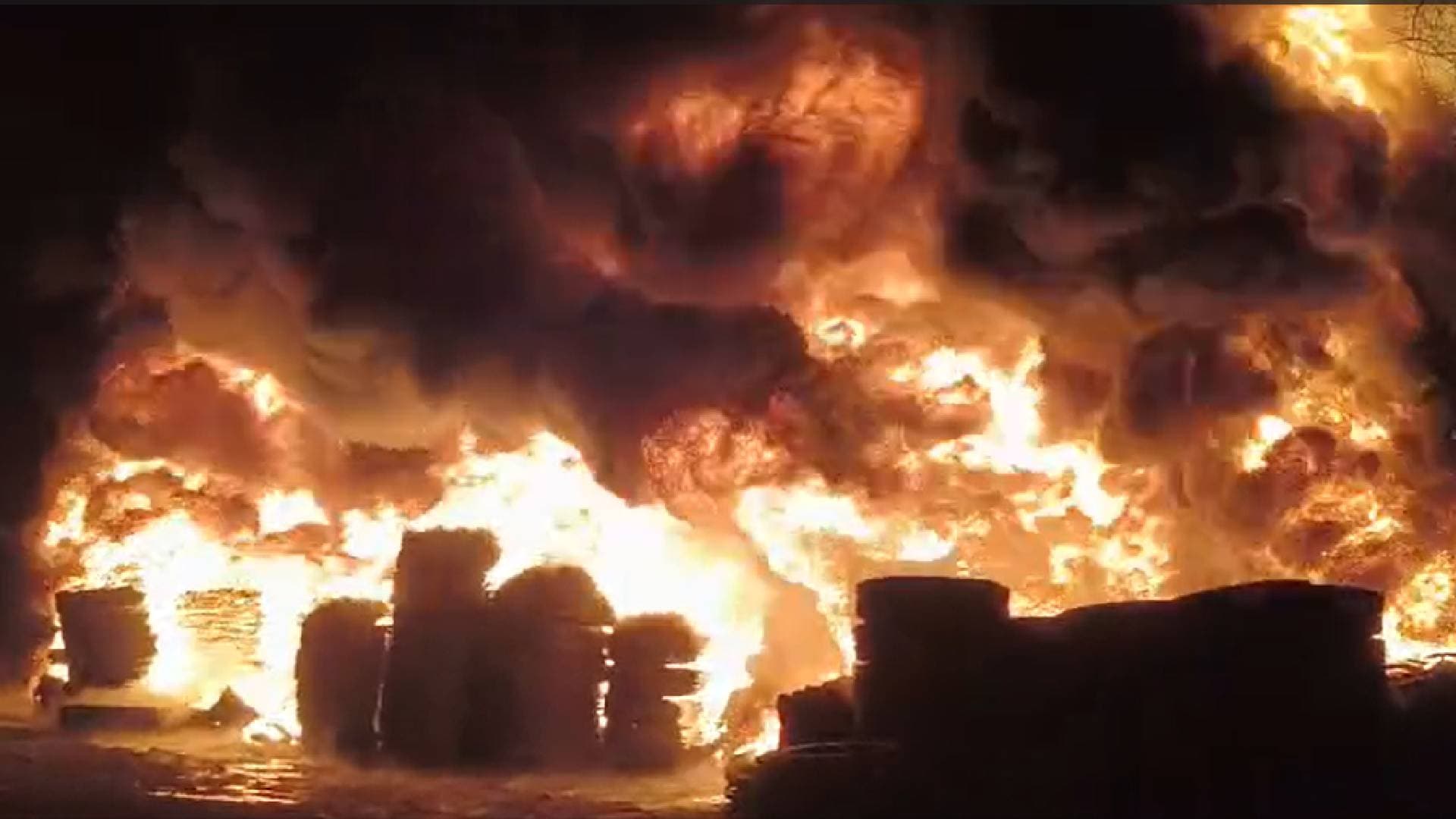 Jajpur: Massive Fire Mishap In Tyre Godown In Odisha’s Chandikhol