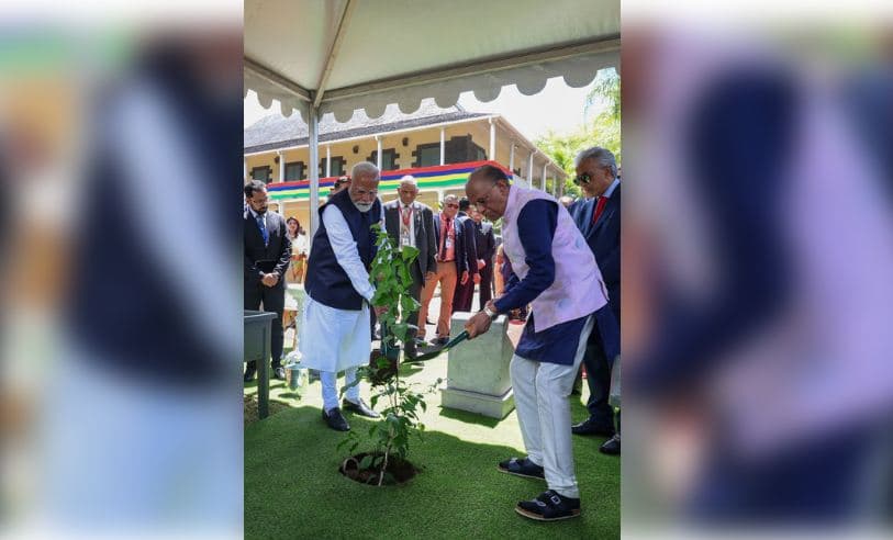 PM Modi Expands 'Ek Ped Maa Ke Naam' Initiative Globally With Tree Plantation In Mauritius