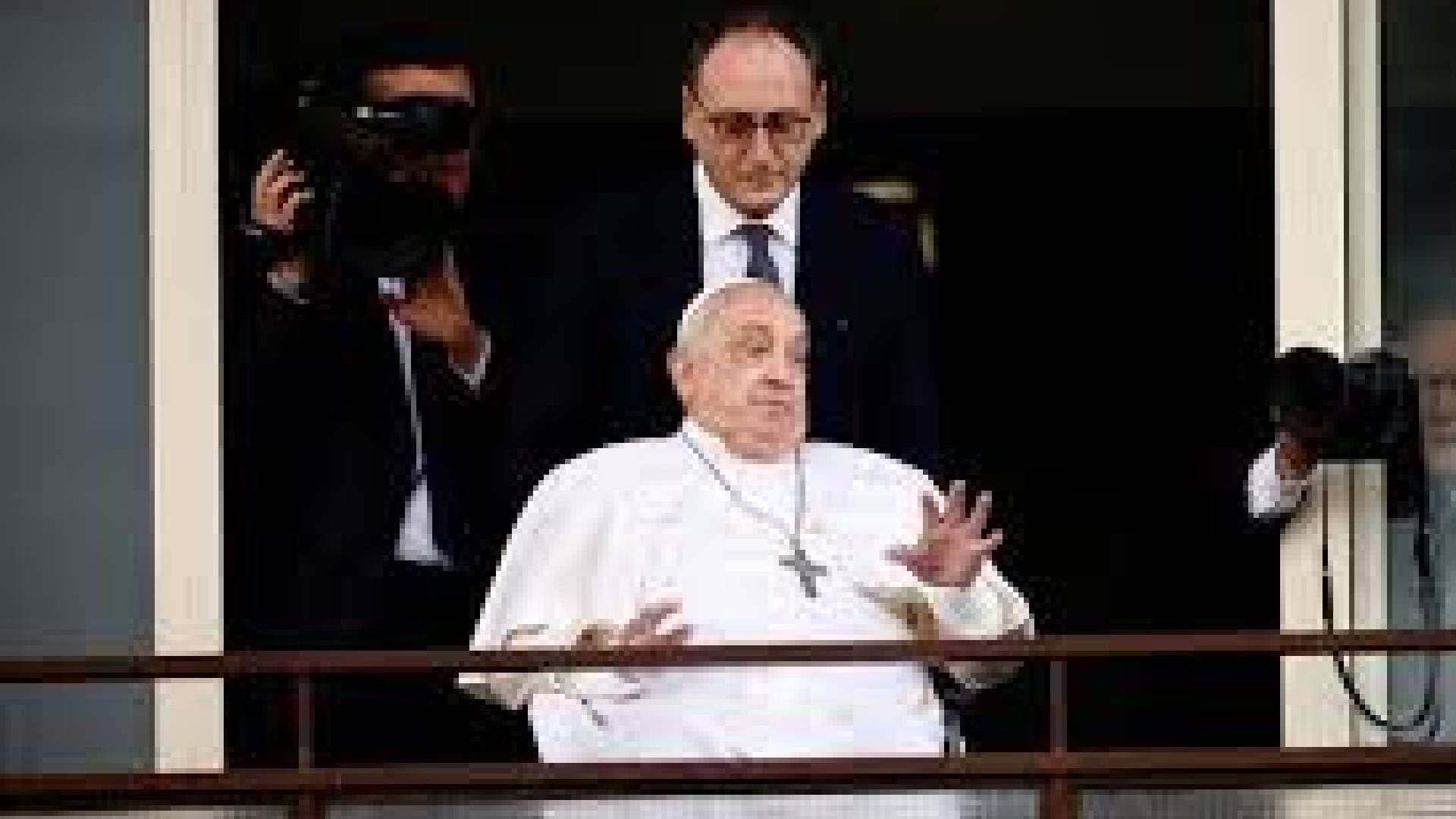 Pope Francis Makes First Public Appearance Since Being Hospitalised Five Weeks Ago