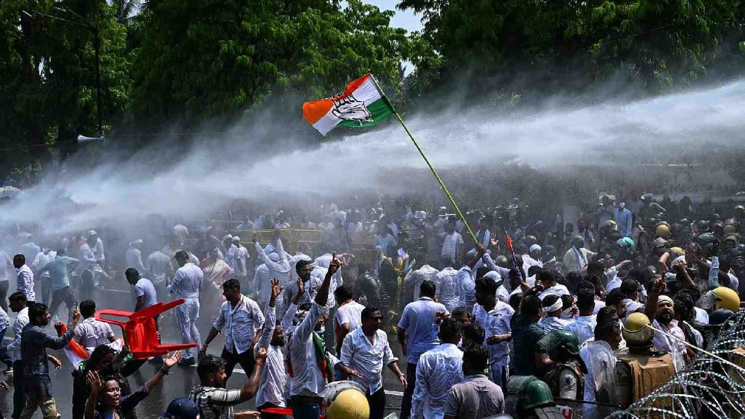 Violence During Congress' Assembly Gherao Protest: One Held For Attack On Police Personnel
