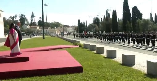 President Murmu Recieves Guard Of Honour In Lisbon