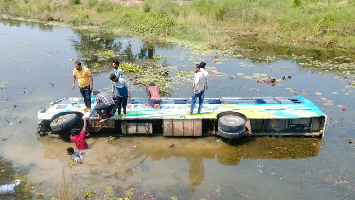 Bus With Around 25 Passengers Onboard Overturns In Odisha's Balasore