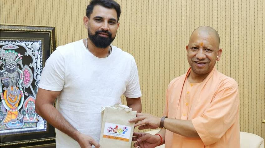 India Pacer Mohammed Shami Meets Uttar Pradesh CM Yogi Adityanath In Lucknow