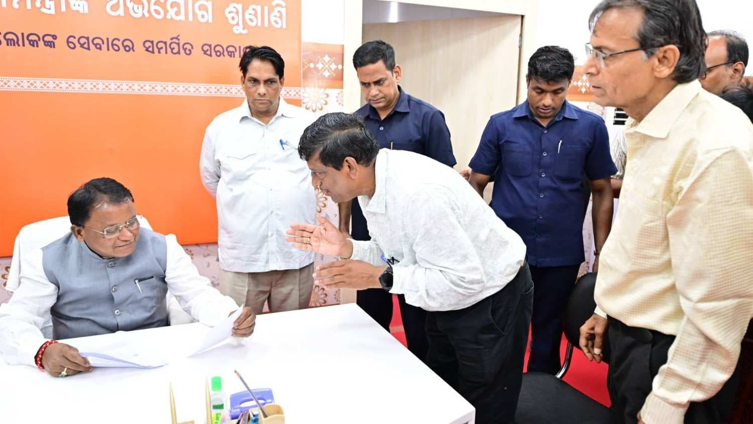 CM Majhi Holds Grievance Hearing Session In Bhubaneswar