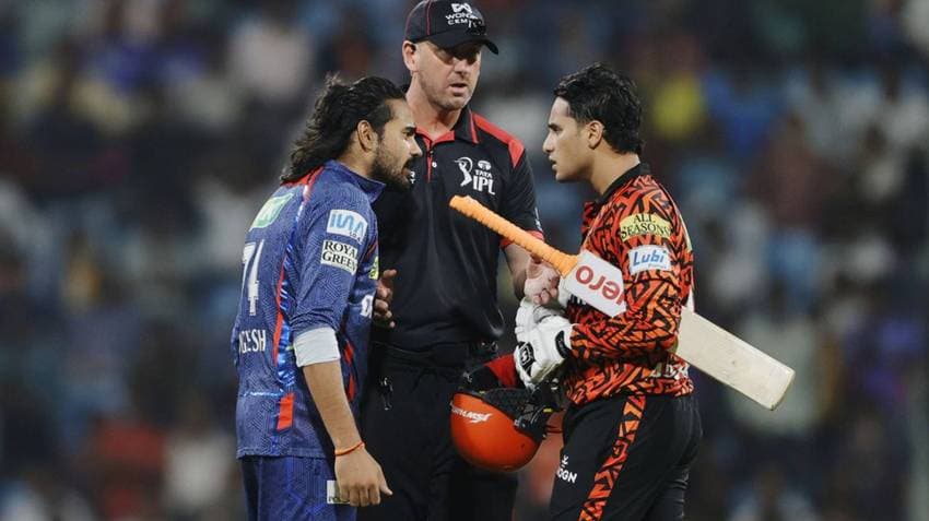 IPL 2025: LSG's Digvesh Gets One Game Suspension, SRH Batter Abhishek Fined For On-Field Altercation