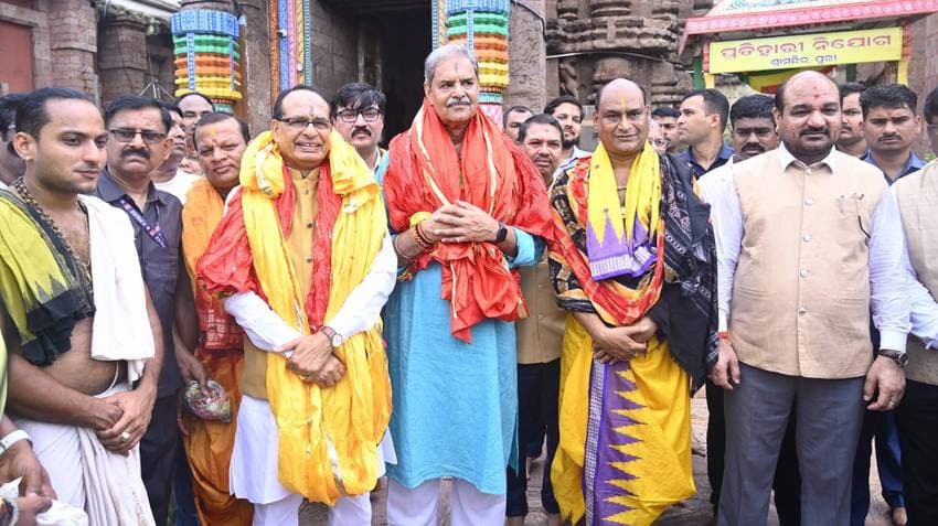 Union Agriculture Minister Shivraj Singh Chouhan Visits Puri, Offer Prayers at Jagannath Temple