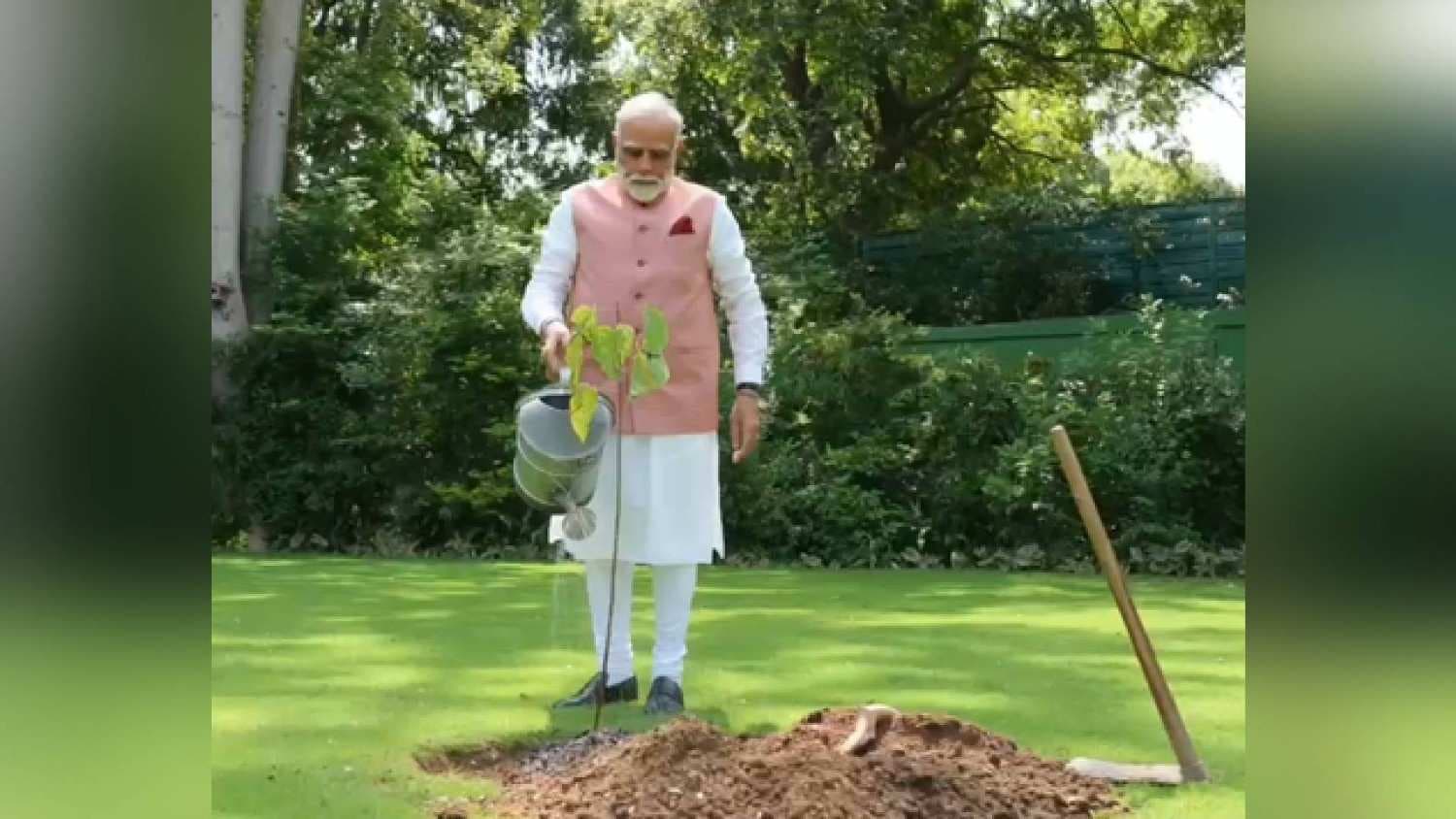 PM Modi Plants Sindoor Sapling Given By 1971 War ‘Viranganas’ At Official Residence