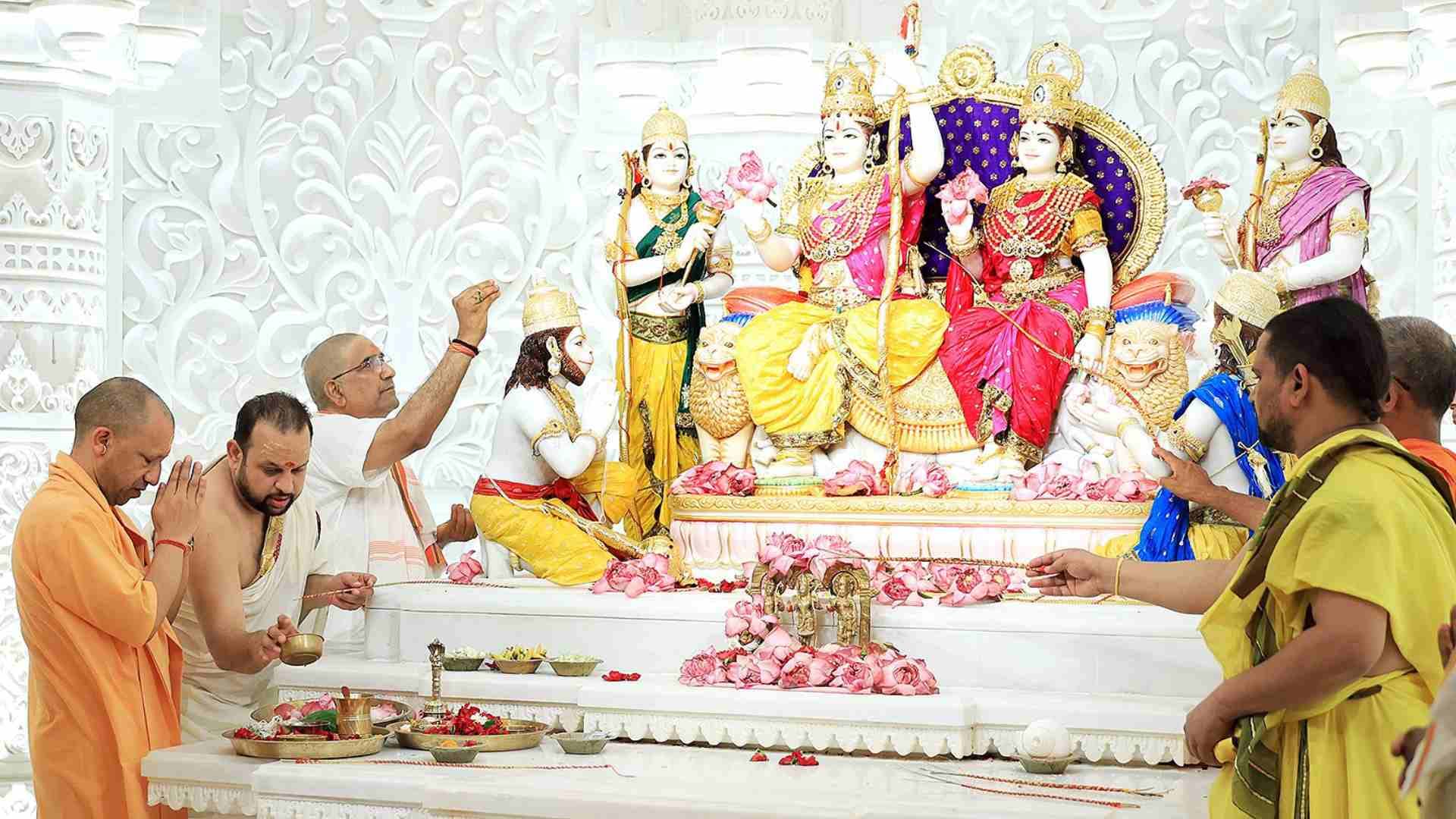 Pran Pratishtha Of Ram Darbar Concludes In Ayodhya, CM Yogi Attends Grand Ceremony