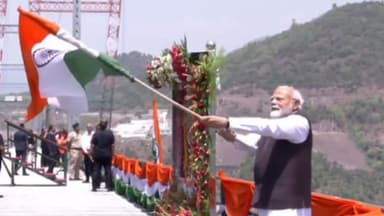 PM Modi Waves Tiranga At Chenab Bridge; Gives Befitting Reply To Pahalgam Plotters
