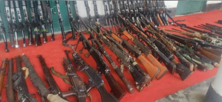 328 Arms, 9,300 Rounds Of Ammo Recovered In Manipur By Joint Forces' Team