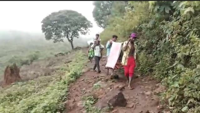 No Road, No Choice: Pregnant Woman Carried On Cot In Koraput