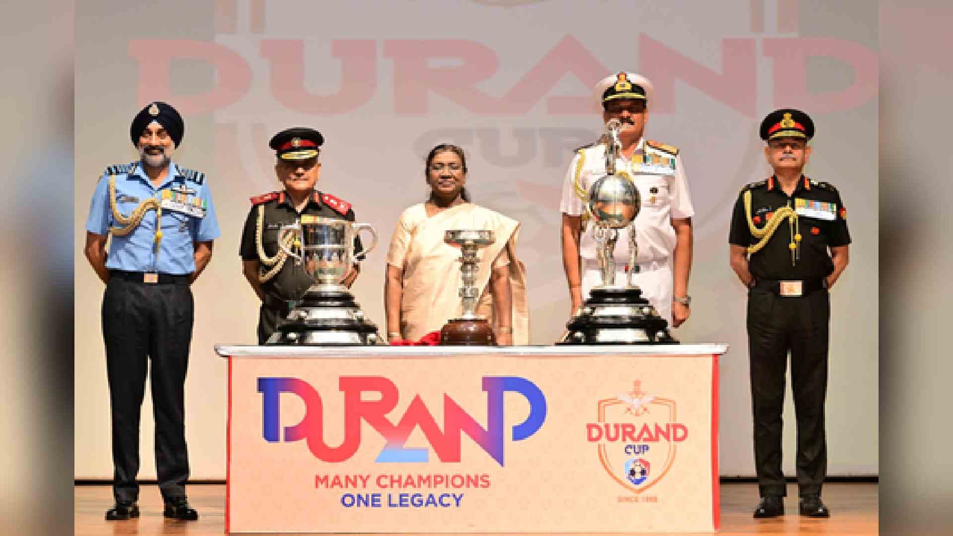 President Droupadi Murmu Unveils Durand Cup 2025 Trophy