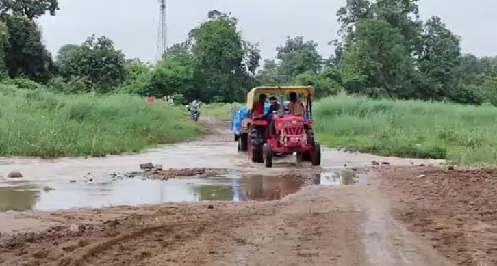 Nabarangpur: Paunjhari Villagers Plant Paddy On Muddy Roads