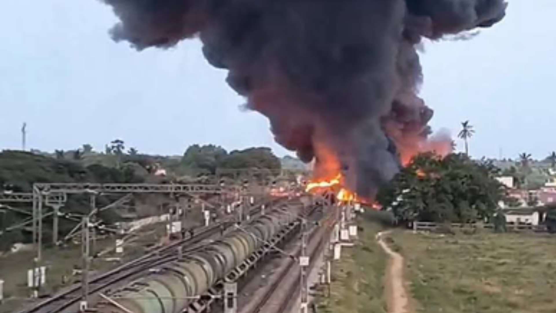 Fire On Diesel-Laden Goods Train Doused After Seven Hours, 18 Wagons Gutted