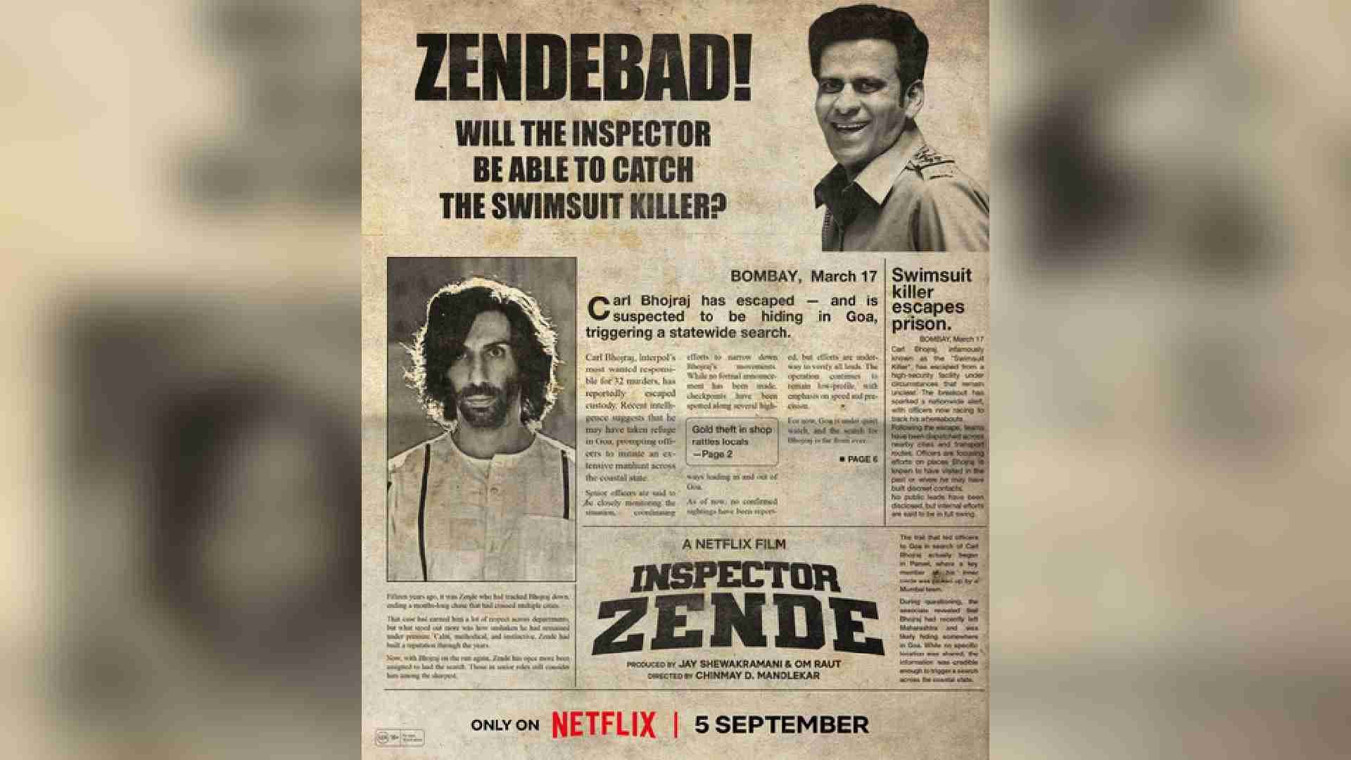 Manoj Bajpayee-Starrer ‘Inspector Zende’ To Premiere On September 5