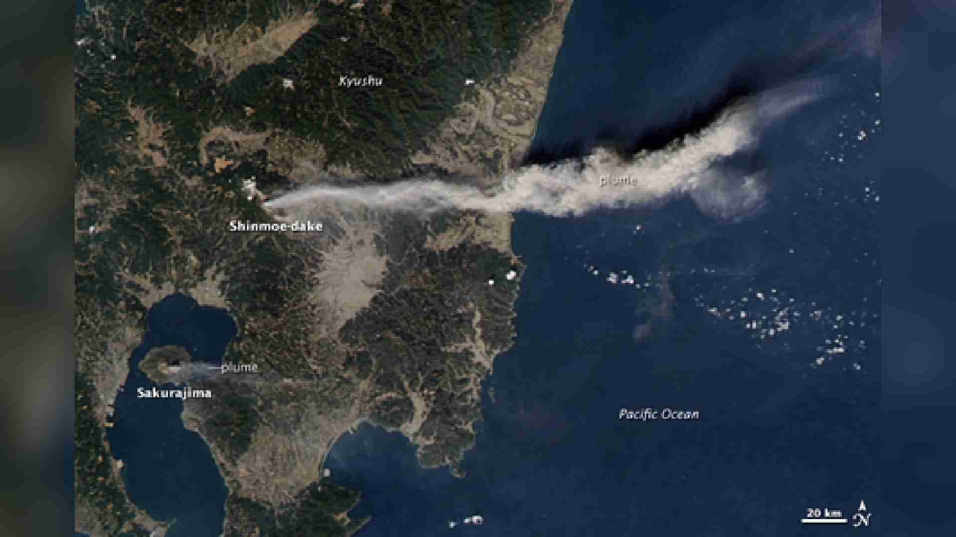 Japan's Shinmoedake Volcano Erupts, Sending Ash Plume