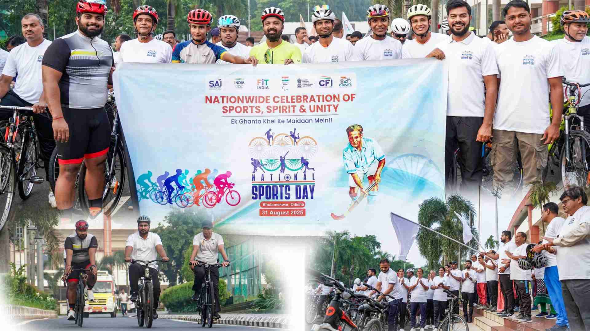 Wheels of Wellness: Odisha Celebrates National Sports Day with Citywide Cycle Rally