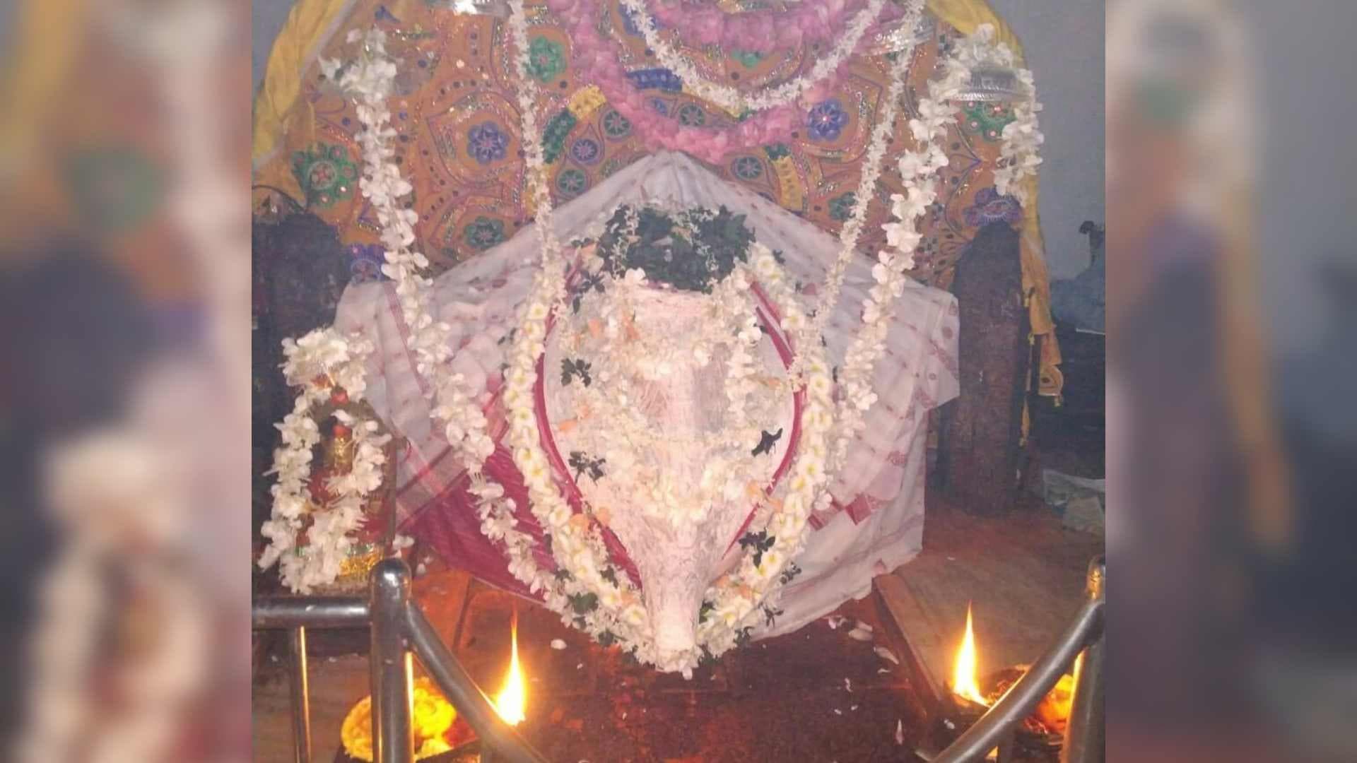 Maa Samaleswari Adorns Dhabalamukhi Besha, Devotees Flock for Mahalaya Darshan