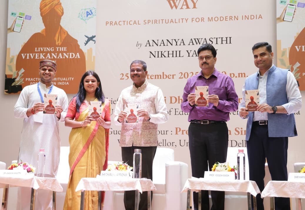 Union Minister Dharmendra Pradhan Launches “Living The Vivekananda Way” Book