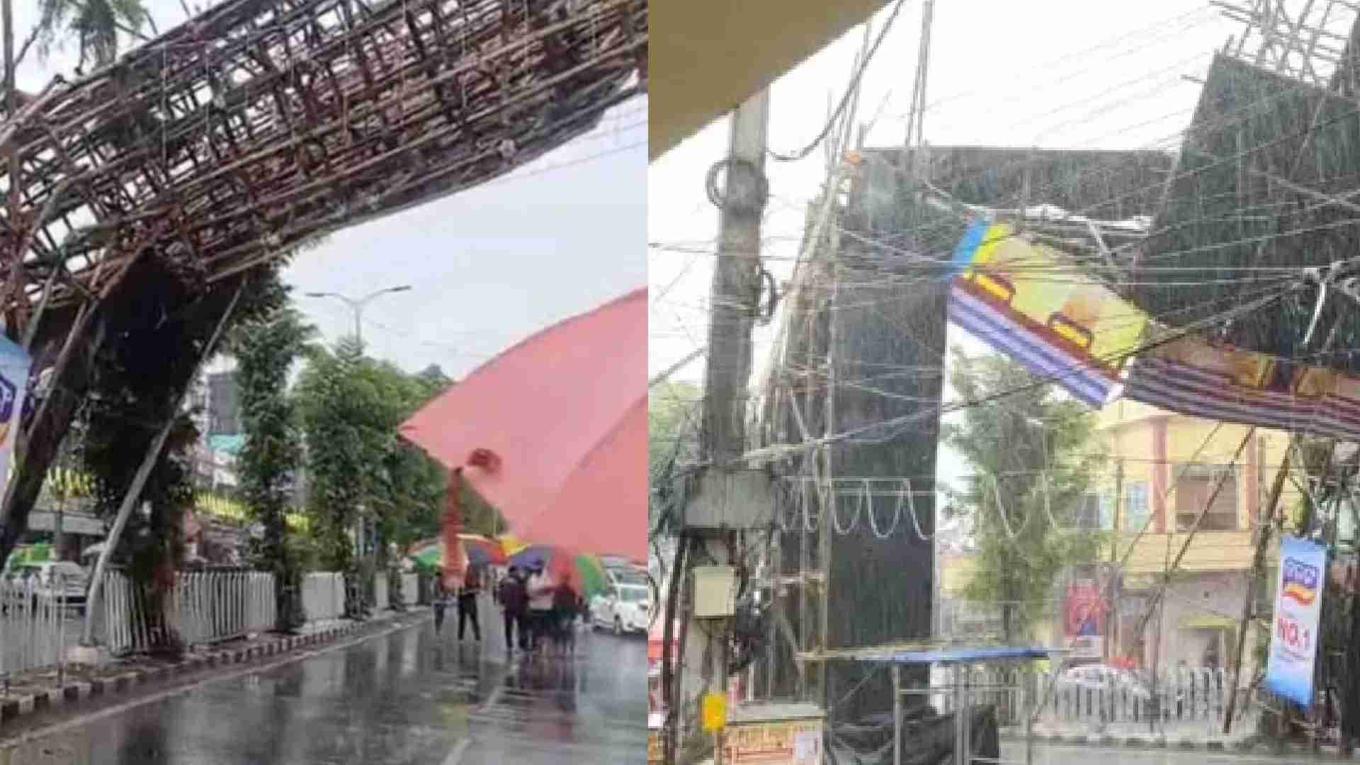 Three Injured As Puja Mandap Ceiling Collapses In Cuttack