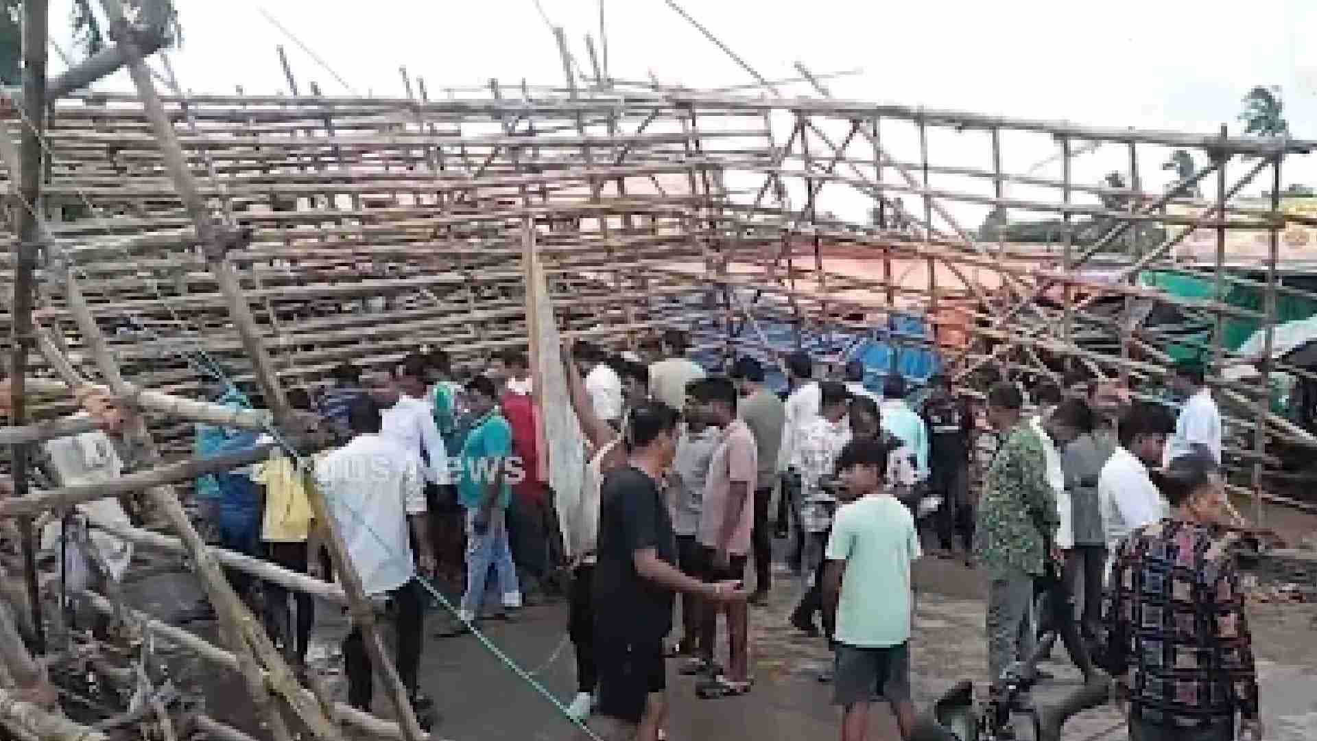 Jagatsinghpur: Light Gate Collapses Amid Heavy Rain, Five Injured