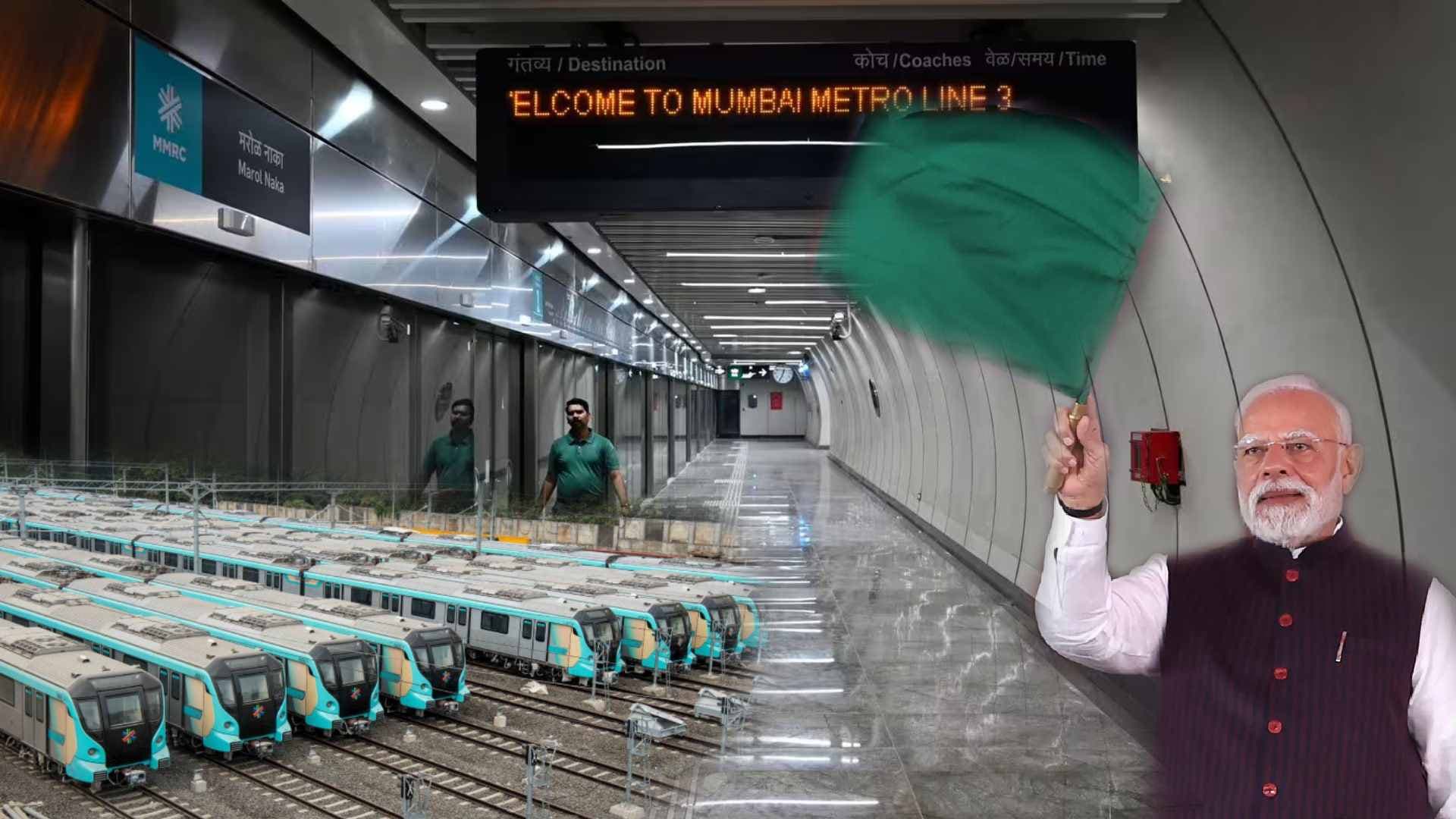 PM Modi Inaugurates Final Phase of Mumbai Metro Line 3; Launches Mumbai One App