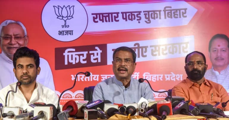 Dharmendra Pradhan Urges Voters To Strengthen NDA’s Vision for Bihar