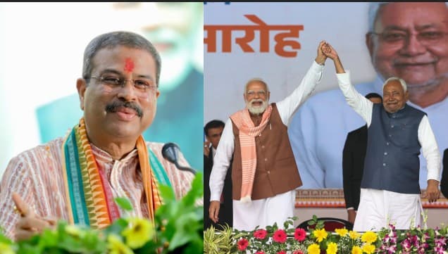 Dharmendra Pradhan Congratulates Nitish Kumar on Taking Oath as Bihar CM