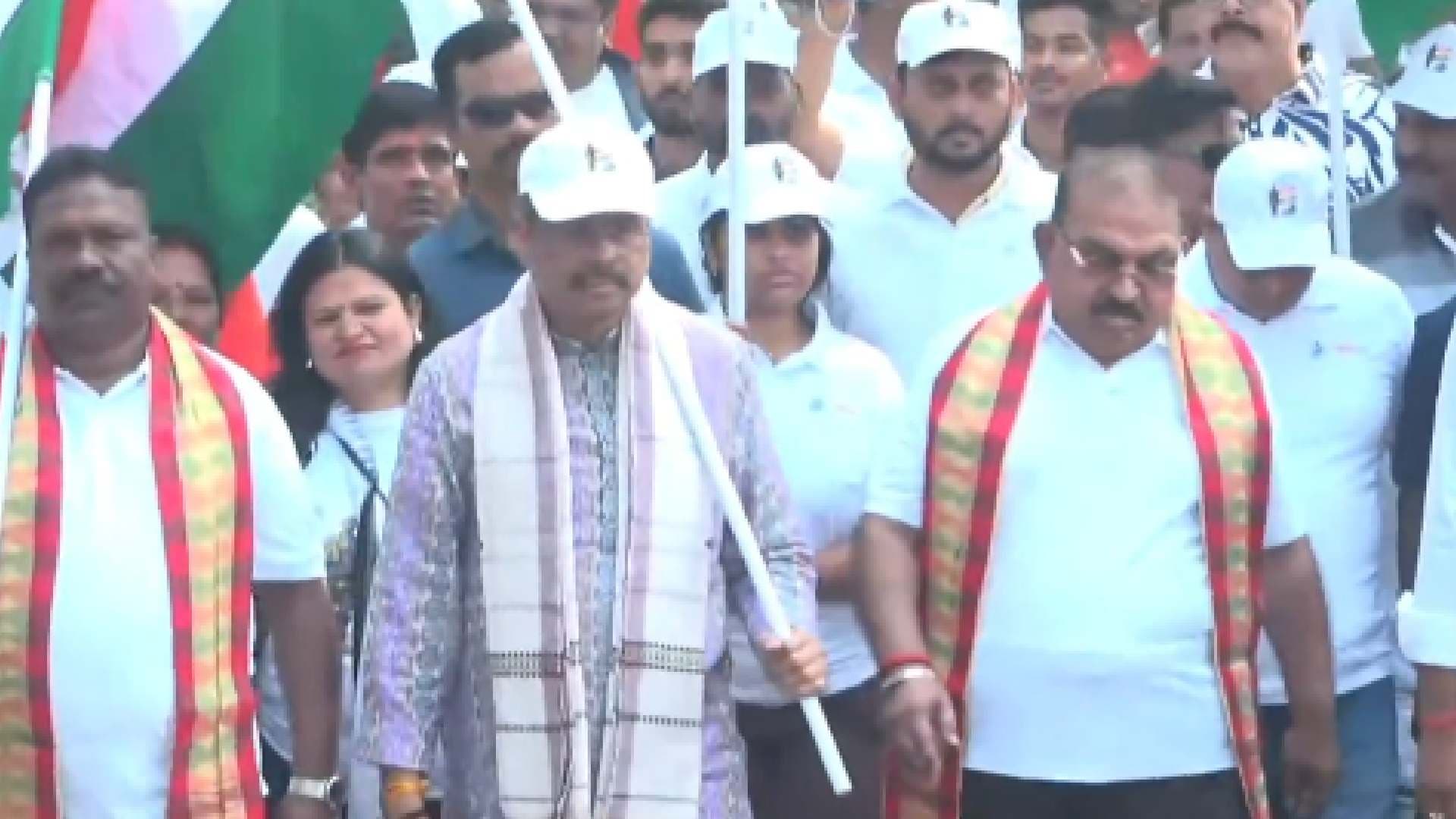 Dharmendra Pradhan Leads Ekta Padyatra in Sambalpur