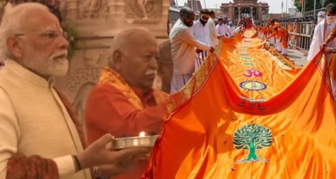 PM Modi Offers Prayers Ahead of Ram Temple Flag-Hoisting