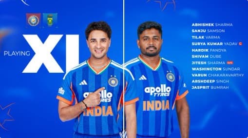5th T20I: Samson Replaces Injured Gill In India's XI, SA Elect To Bowl First