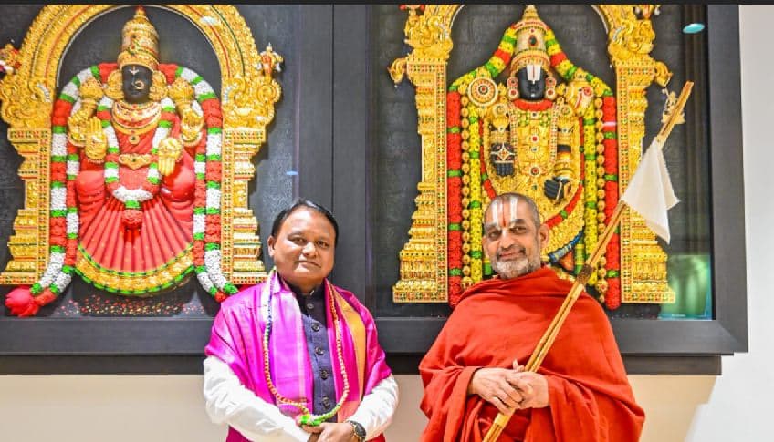 CM Mohan Majhi Visits Statue of Equality in Hyderabad