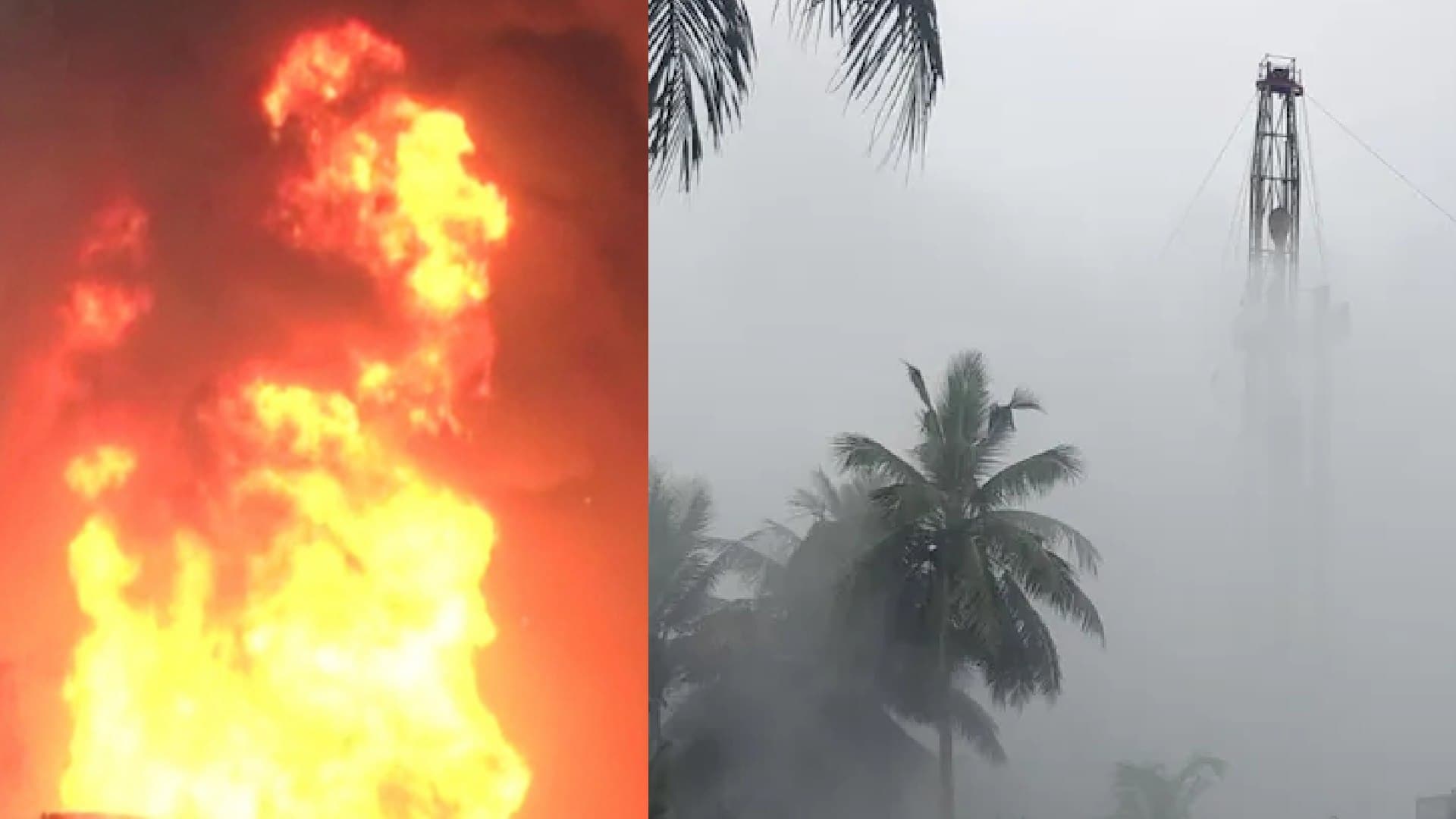 Gas Leak and Fire at ONGC Well in Andhra Village Triggers Evacuations