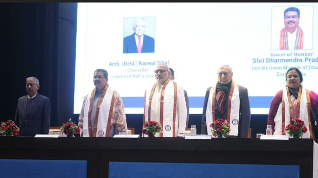 Dharmendra Pradhan Attends 9th Convocation of JNU, Urges Graduates to Shoulder Role in Nation-Building