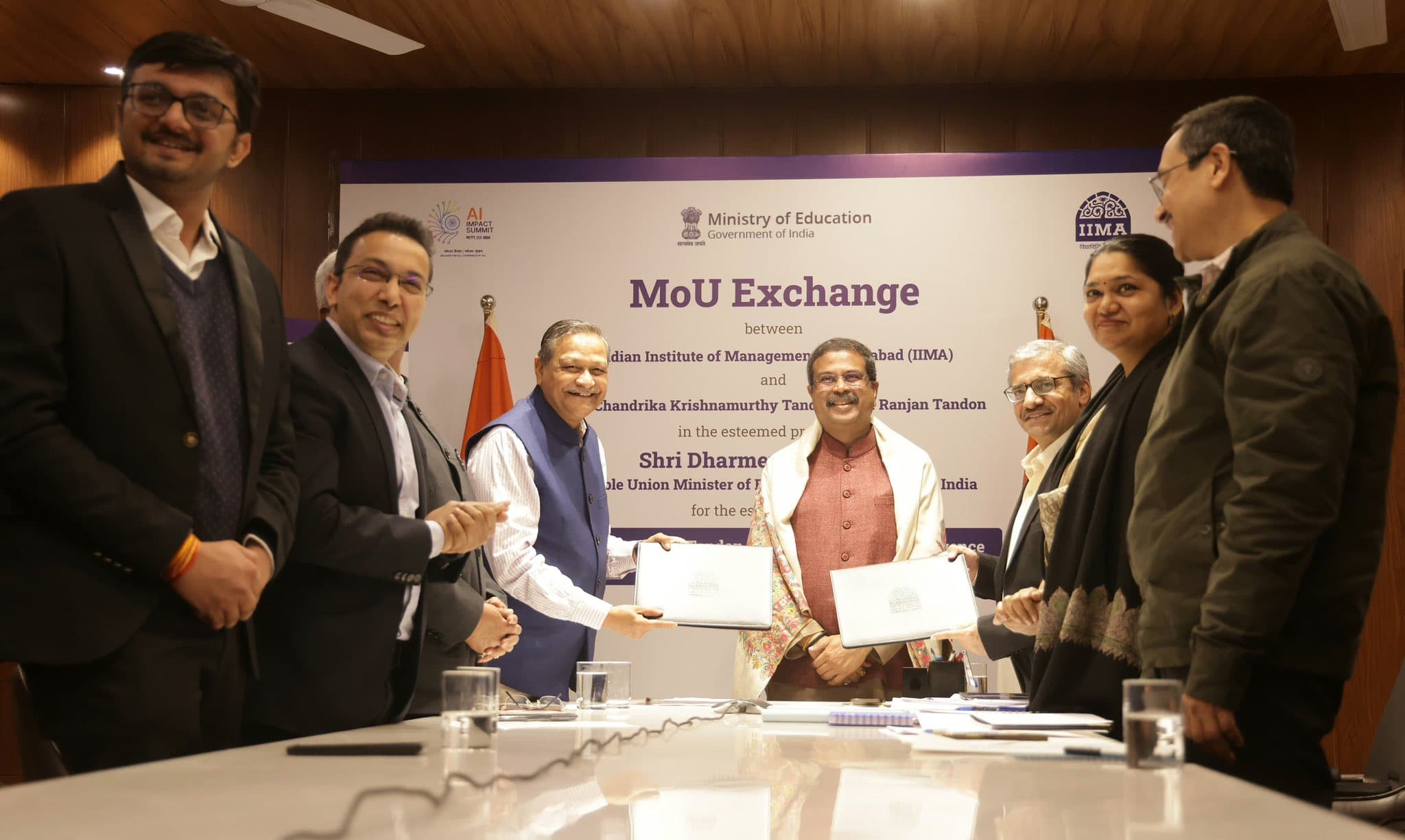Dharmendra Pradhan Hails MoU For AI School at IIM Ahmedabad