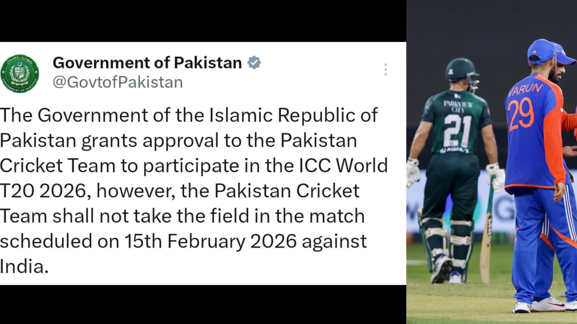 Pakistan To Skip India Fixture In T20 World Cup