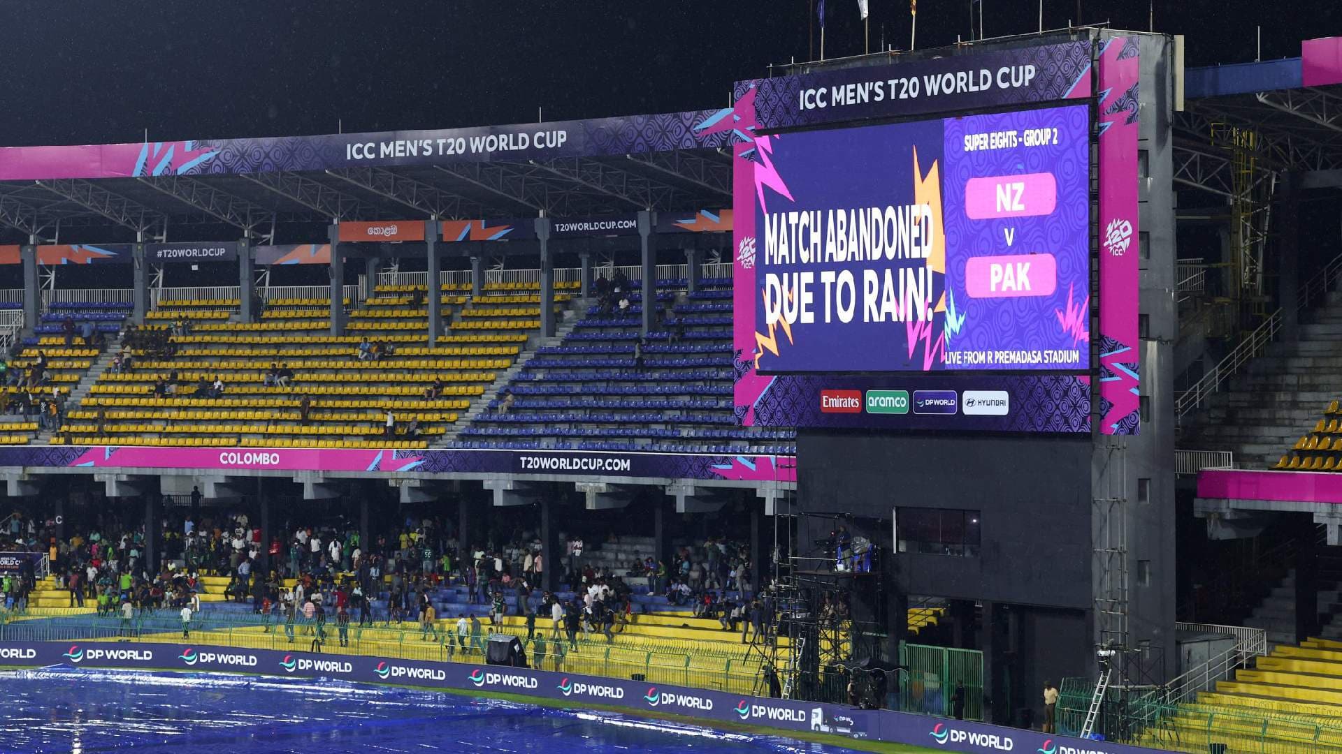 Rain Washes Out Pakistan-New Zealand Super Eights Opener In Colombo