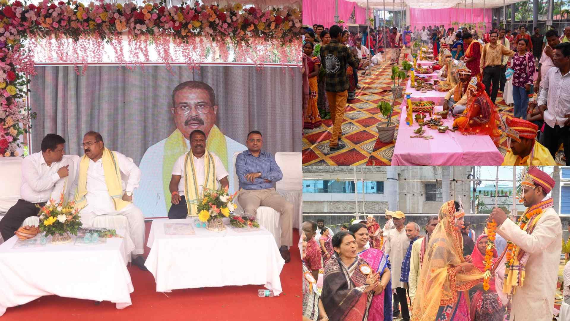 Dharmendra Pradhan’s Heartfelt Video Blessings Inspire Couples at CM Kanya Bibaha Yojana Ceremony